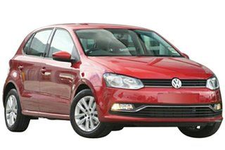 2015 Volkswagen Polo 6R MY15 81 TSI Comfortline Sunset Red 7 Speed Auto Direct Shift Hatchback.