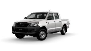 2014 Toyota Hilux TGN16R MY14 Workmate Glacier White 4 Speed Automatic Dual Cab Pick-up