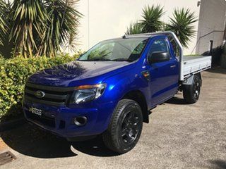 2014 Ford Ranger PX XL 2.2 (4x4) Blue 6 Speed Manual Cab Chassis.
