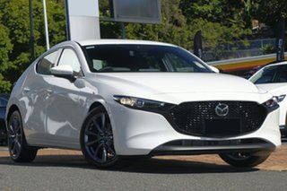 2023 Mazda 3 BP2H7A G20 SKYACTIV-Drive Touring White 6 Speed Sports Automatic Hatchback.