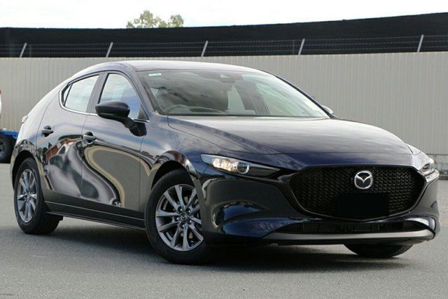 New Mazda 3 BP2H7A G20 SKYACTIV-Drive Pure Bundamba, 2023 Mazda 3 BP2H7A G20 SKYACTIV-Drive Pure Deep Crystal Blue 6 Speed Sports Automatic Hatchback