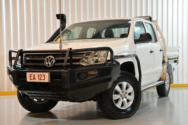 Used Volkswagen Amarok 2H MY13 TDI420 4Motion Perm Hendra, 2013 Volkswagen Amarok 2H MY13 TDI420 4Motion Perm White 8 Speed Automatic Cab Chassis
