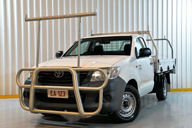 Used Toyota Hilux TGN16R MY14 Workmate 4x2 Hendra, 2014 Toyota Hilux TGN16R MY14 Workmate 4x2 White 4 Speed Automatic Cab Chassis