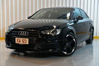 2015 Audi A3 8V MY16 Attraction S Tronic Black 7 Speed Sports Automatic Dual Clutch Sedan.