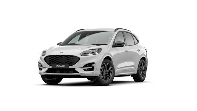 New Ford Escape ZH 2022MY ST-Line Ebbw Vale, 2022 Ford Escape ZH 2022MY ST-Line Frozen White 8 Speed Sports Automatic SUV