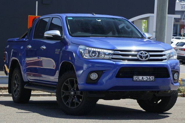 Used Toyota Hilux GUN126R SR5 Double Cab Parramatta, 2016 Toyota Hilux GUN126R SR5 Double Cab Blue 6 Speed Sports Automatic Utility