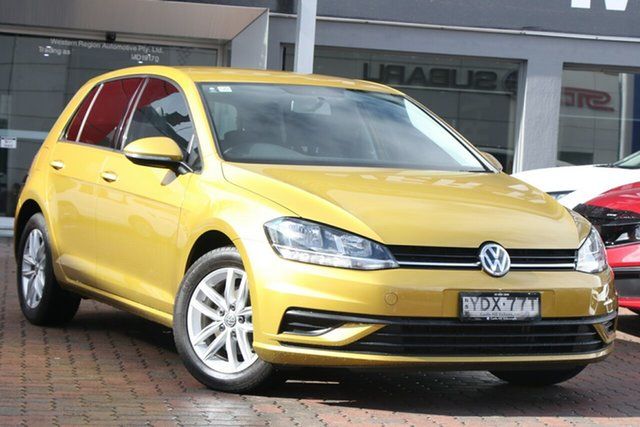 Used Volkswagen Golf 7.5 MY18 110TSI DSG Trendline Parramatta, 2017 Volkswagen Golf 7.5 MY18 110TSI DSG Trendline Yellow 7 Speed Sports Automatic Dual Clutch