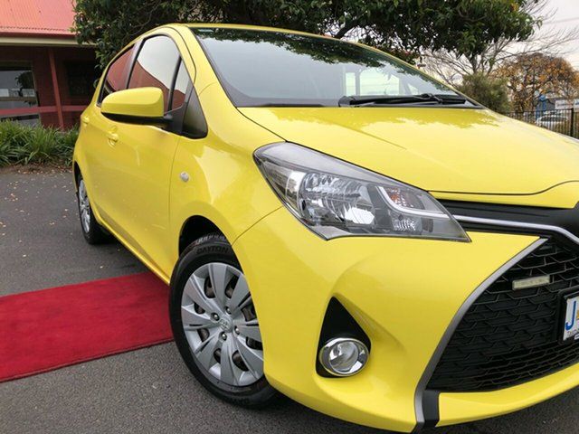 Used Toyota Yaris NCP131R SX Glenorchy, 2016 Toyota Yaris NCP131R SX Yellow 4 Speed Automatic Hatchback