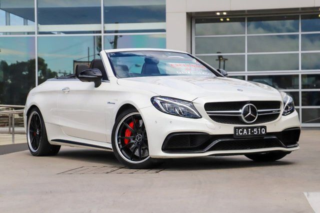 Used Mercedes-Benz C-Class A205 807+057MY C63 AMG SPEEDSHIFT MCT S Liverpool, 2017 Mercedes-Benz C-Class A205 807+057MY C63 AMG SPEEDSHIFT MCT S Diamond White 7 Speed