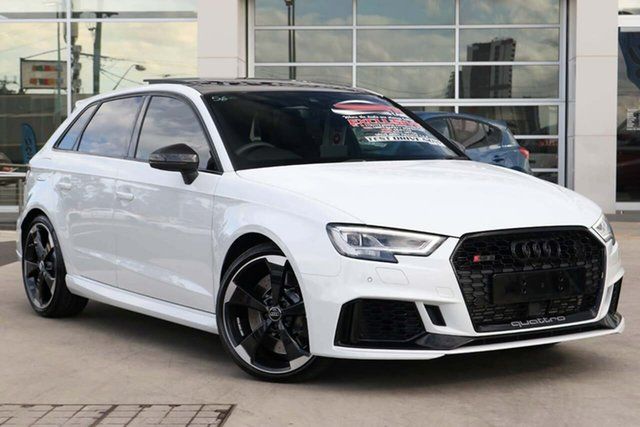 Used Audi RS 3 8V MY20 Carbon Edition Sportback S Tronic Quattro Liverpool, 2020 Audi RS 3 8V MY20 Carbon Edition Sportback S Tronic Quattro Glacier White 7 Speed