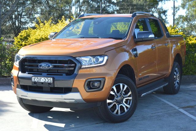 Used Ford Ranger PX MkIII 2019.00MY Wildtrak Maitland, 2019 Ford Ranger PX MkIII 2019.00MY Wildtrak Orange 10 Speed Sports Automatic Double Cab Pick Up