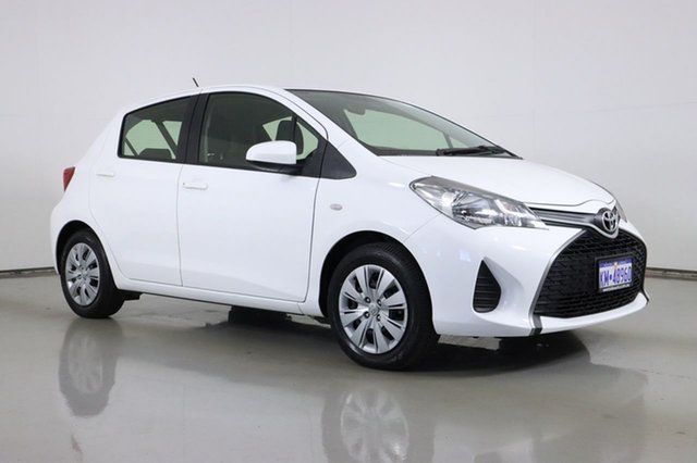 Used Toyota Yaris NCP130R MY15 Ascent Bentley, 2016 Toyota Yaris NCP130R MY15 Ascent White 5 Speed Manual Hatchback