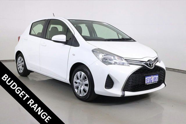 Used Toyota Yaris NCP130R MY15 Ascent Bentley, 2014 Toyota Yaris NCP130R MY15 Ascent White 5 Speed Manual Hatchback