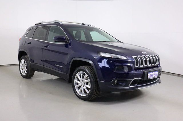 Used Jeep Cherokee KL MY15 Limited (4x4) Bentley, 2015 Jeep Cherokee KL MY15 Limited (4x4) Blue 9 Speed Automatic Wagon