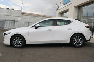 2023 Mazda 3 BP2H7A G20 SKYACTIV-Drive Pure Snowflake White Pearl 6 Speed Sports Automatic Hatchback