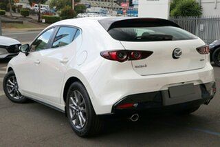 2023 Mazda 3 BP2H7A G20 SKYACTIV-Drive Pure Snowflake White Pearl 6 Speed Sports Automatic Hatchback.