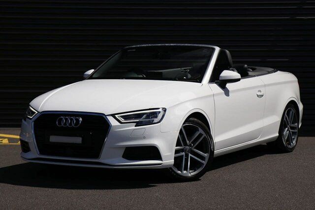 Used Audi A3 8V MY18 S Tronic Frankston, 2018 Audi A3 8V MY18 S Tronic White 7 Speed Sports Automatic Dual Clutch Cabriolet