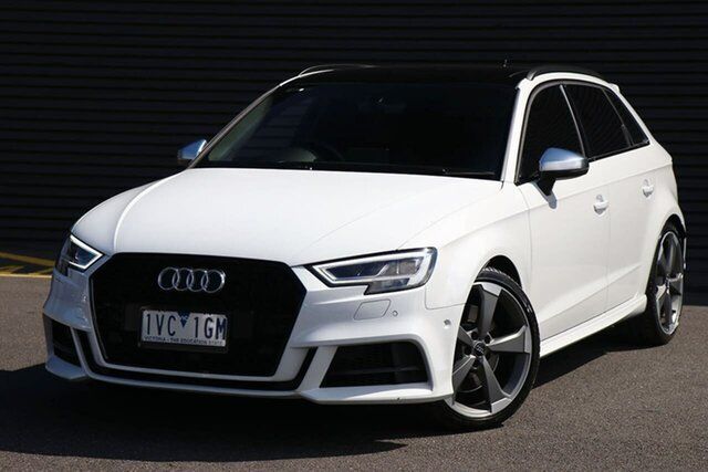 Used Audi S3 8V MY19 Sportback S Tronic Quattro Frankston, 2019 Audi S3 8V MY19 Sportback S Tronic Quattro White 7 Speed Sports Automatic Dual Clutch Hatchback