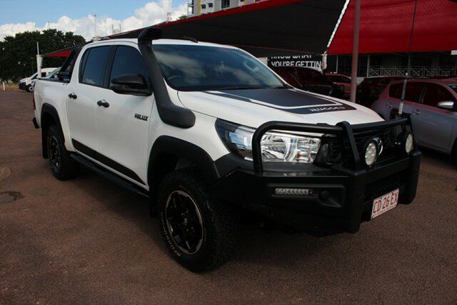 Used Toyota Hilux GUN126R Rugged Double Cab Darwin, 2018 Toyota Hilux GUN126R Rugged Double Cab Glacier White 6 Speed Automatic Dual Cab