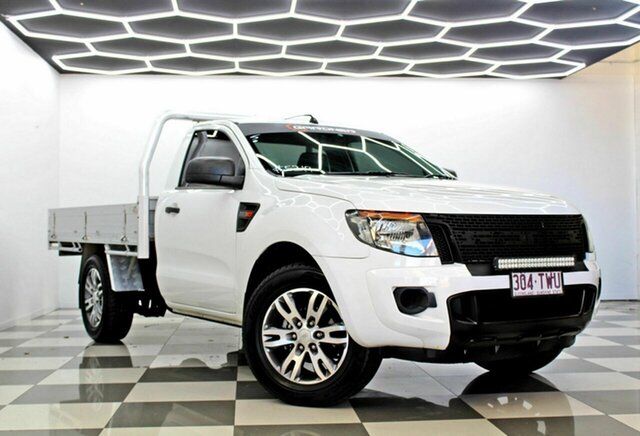 Used Ford Ranger PX XL Burleigh Heads, 2014 Ford Ranger PX XL White 6 Speed Manual Cab Chassis