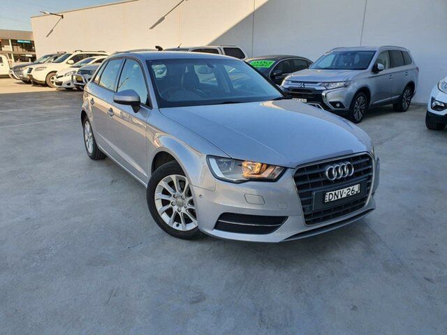 Used Audi A3 8V MY15 Attraction Sportback S Tronic Liverpool, 2015 Audi A3 8V MY15 Attraction Sportback S Tronic Silver, Chrome 7 Speed