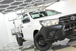 2018 Toyota Hilux TGN121R MY19 Workmate White 6 Speed Automatic Cab Chassis.