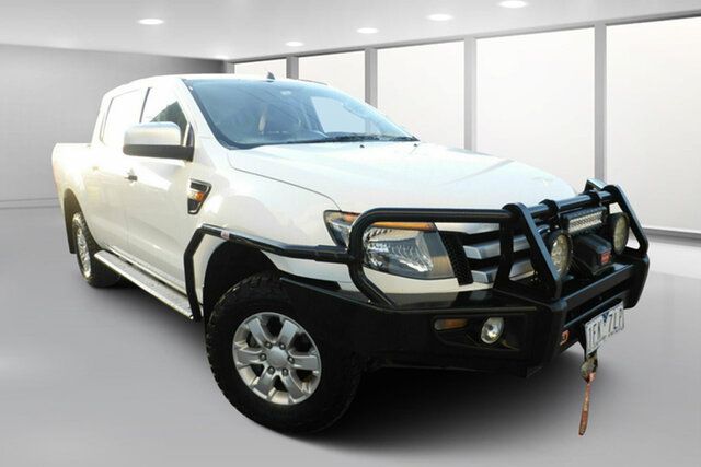 Used Ford Ranger PX XLS Double Cab West Footscray, 2015 Ford Ranger PX XLS Double Cab White 6 Speed Sports Automatic Utility