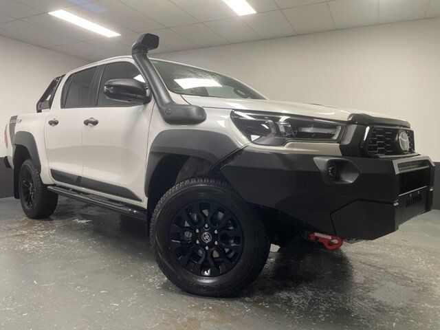 Used Toyota Hilux GUN126R Rugged X Double Cab Cardiff, 2021 Toyota Hilux GUN126R Rugged X Double Cab Pearl 6 Speed Sports Automatic Utility