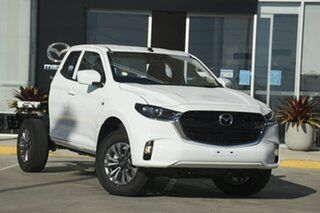 Mazda BT-50 TFR40J XT 4x2 Icy White 6 Speed Sports Automatic Cab Chassis.