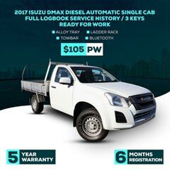2017 Isuzu D-MAX MY17 SX 4x2 High Ride White 6 Speed Sports Automatic Cab Chassis.