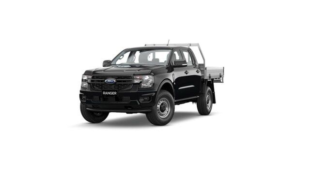 New Ford Ranger PY 2023.50MY XL Hi-Rider Sebastopol, 2023 Ford Ranger PY 2023.50MY XL Hi-Rider Shadow Black 6 Speed Sports Automatic Double Cab Chassis