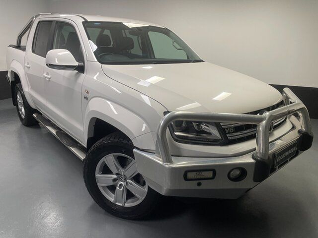 Used Volkswagen Amarok 2H MY18 TDI550 4MOTION Perm Highline Hamilton, 2018 Volkswagen Amarok 2H MY18 TDI550 4MOTION Perm Highline White 8 Speed Automatic Utility