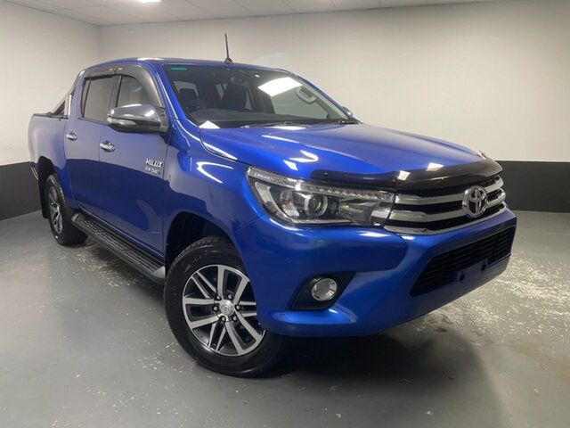 Used Toyota Hilux GUN126R SR5 Double Cab Rutherford, 2017 Toyota Hilux GUN126R SR5 Double Cab Blue 6 Speed Sports Automatic Utility
