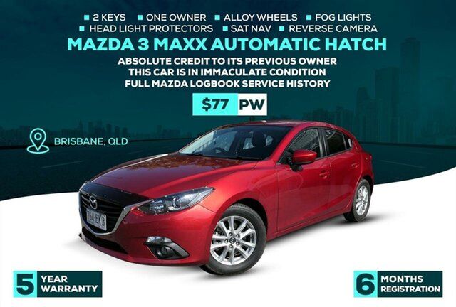 Used Mazda 3 BM5478 Maxx SKYACTIV-Drive Moorooka, 2015 Mazda 3 BM5478 Maxx SKYACTIV-Drive Red 6 Speed Sports Automatic Hatchback