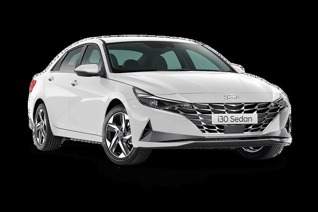 New Hyundai i30 CN7.V1 MY21 Active Hamilton, 2022 Hyundai i30 CN7.V1 MY21 Active Polar White 6 Speed Sports Automatic Sedan