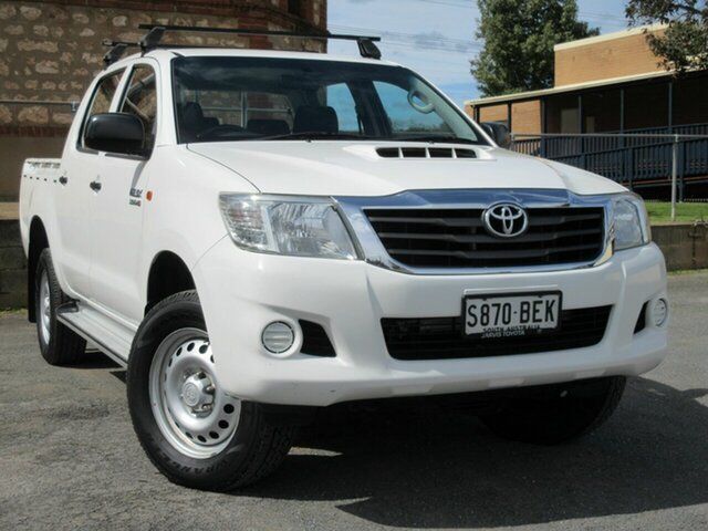 Used Toyota Hilux KUN26R MY12 SR (4x4) Enfield, 2014 Toyota Hilux KUN26R MY12 SR (4x4) White 5 Speed Manual Dual Cab Pick-up