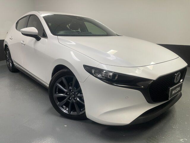 Used Mazda 3 BP2H7A G20 SKYACTIV-Drive Touring Cardiff, 2019 Mazda 3 BP2H7A G20 SKYACTIV-Drive Touring Snowflake White Pearl 6 Speed Sports Automatic