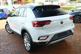 2023 Volkswagen T-ROC D11 MY23 110TSI Style Pure White/Black Roof 8 Speed Sports Automatic Wagon.