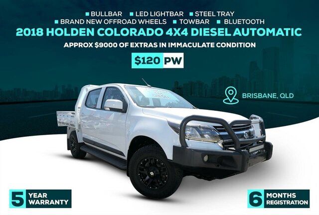 Used Holden Colorado RG MY18 LS Crew Cab Moorooka, 2018 Holden Colorado RG MY18 LS Crew Cab White 6 Speed Sports Automatic Cab Chassis