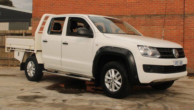 Used Volkswagen Amarok 2H MY16 TDI400 (4x4) West Footscray, 2016 Volkswagen Amarok 2H MY16 TDI400 (4x4) White 6 Speed Manual Cab Chassis