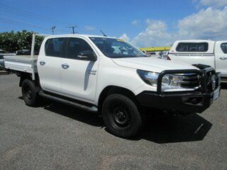 2015 Toyota Hilux GUN126R SR Double Cab White 6 Speed Manual Cab Chassis