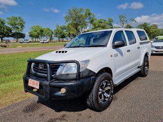 2013 Toyota Hilux KUN26R MY12 SR Double Cab White 4 Speed Automatic Utility.
