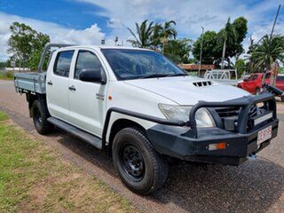 2011 Toyota Hilux KUN26R MY12 Workmate Double Cab White 5 Speed Manual Utility