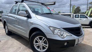 2010 Ssangyong Actyon Sports Q100 MY08 (4x4) Silver 6 Speed Automatic Double Cab Utility.