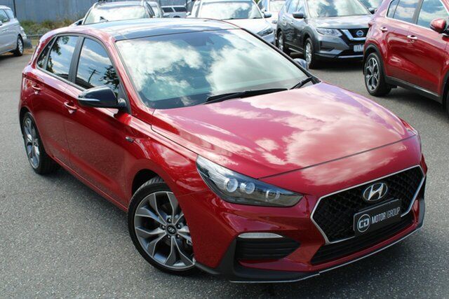 Used Hyundai i30 PD.V4 MY21 N Line D-CT Premium Ferntree Gully, 2021 Hyundai i30 PD.V4 MY21 N Line D-CT Premium Red 7 Speed Sports Automatic Dual Clutch Hatchback