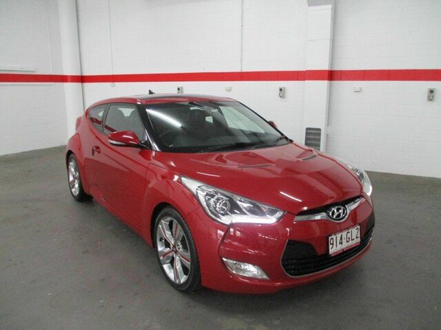 Used Hyundai Veloster FS + Coupe D-CT Clontarf, 2012 Hyundai Veloster FS + Coupe D-CT Red 6 Speed Sports Automatic Dual Clutch Hatchback