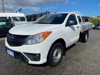 2012 Mazda BT-50 XT (4x2) White 6 Speed Manual Cab Chassis.