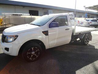 2012 Ford Ranger PX XL 2.2 Hi-Rider (4x2) White 6 Speed Manual Cab Chassis.