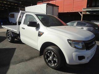 2012 Ford Ranger PX XL 2.2 Hi-Rider (4x2) White 6 Speed Manual Cab Chassis.