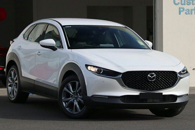 New Mazda CX-30 DM2W7A G20 SKYACTIV-Drive Touring Liverpool, 2023 Mazda CX-30 DM2W7A G20 SKYACTIV-Drive Touring Snowflake White Pearl 6 Speed Sports Automatic
